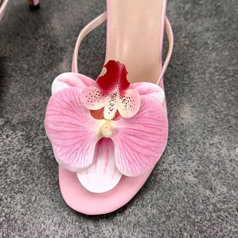 Pink Flower Heels