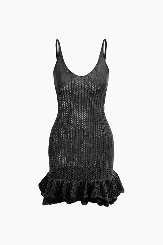 Knit Mini Dress - Black