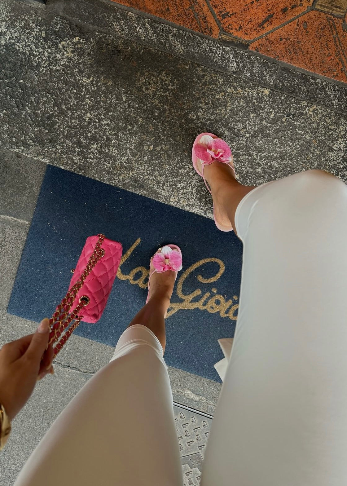 Pink Flower Heels