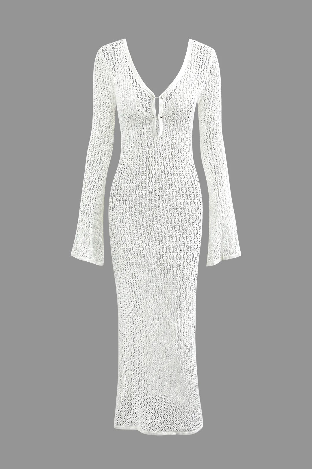 Knit Maxi Dress - White