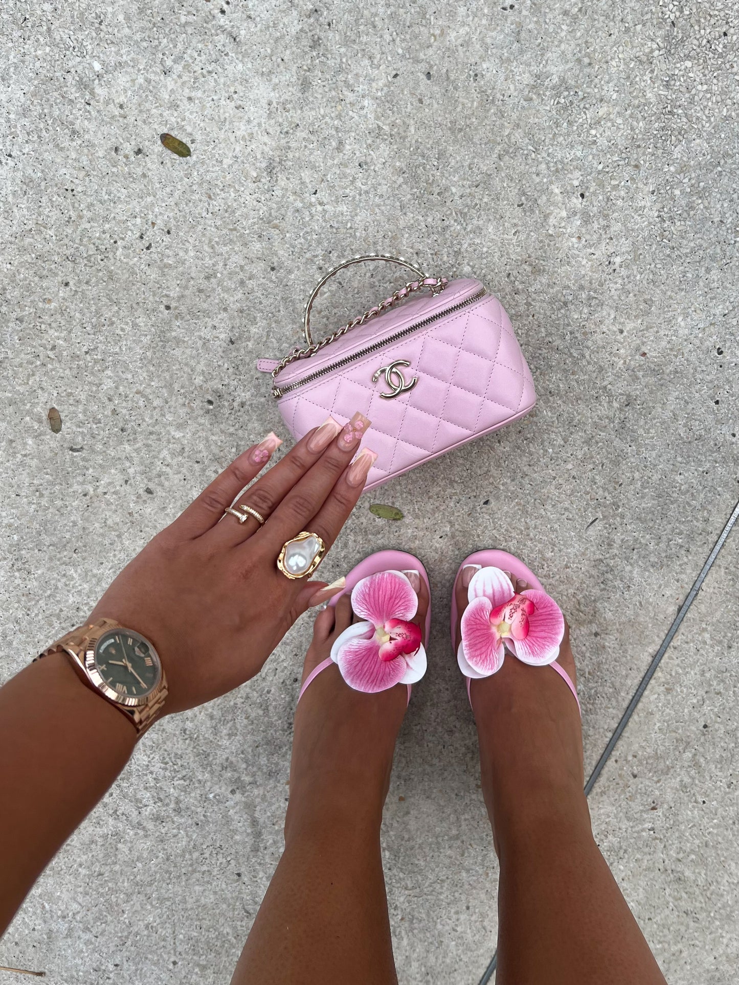 Pink Flower Heels